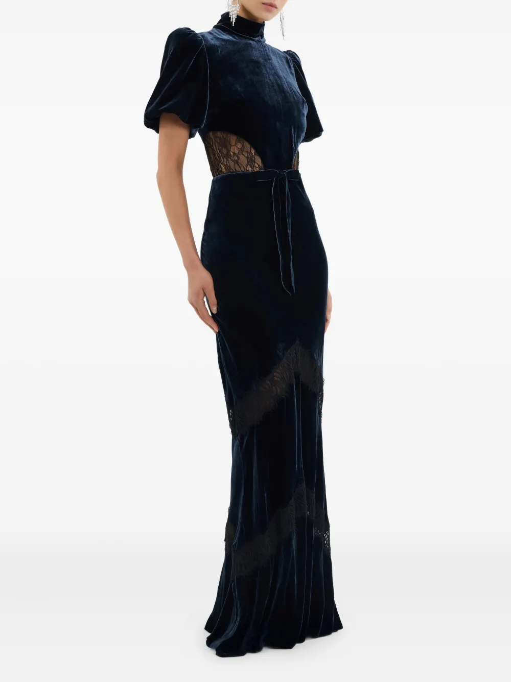 Rebecca Vallance Minerva Lace Maxi Dress In Black