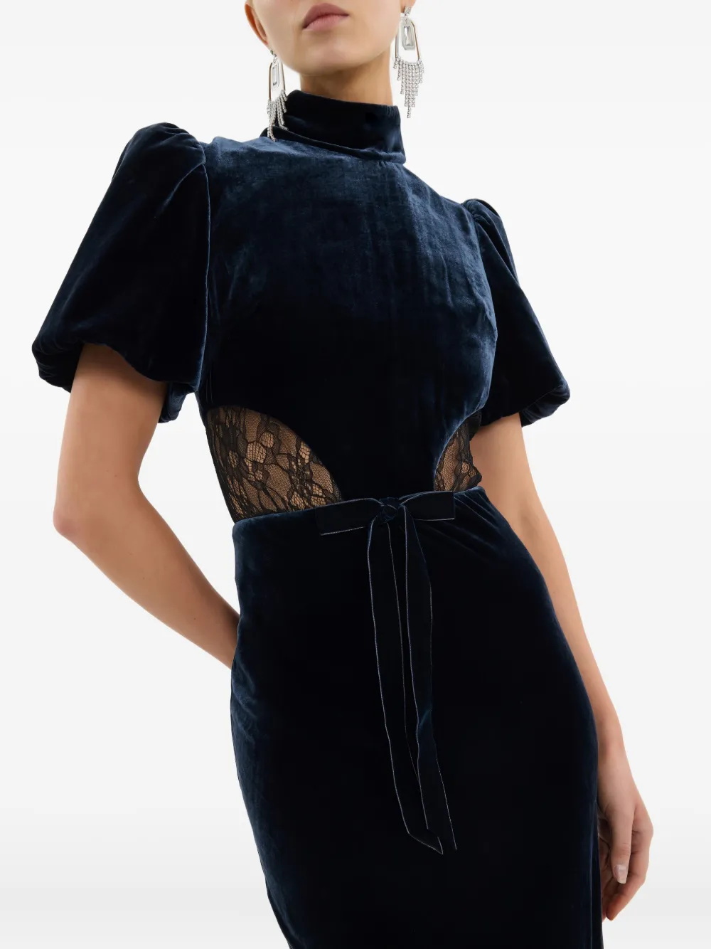 Rebecca Vallance Minerva Lace Maxi Dress In Black