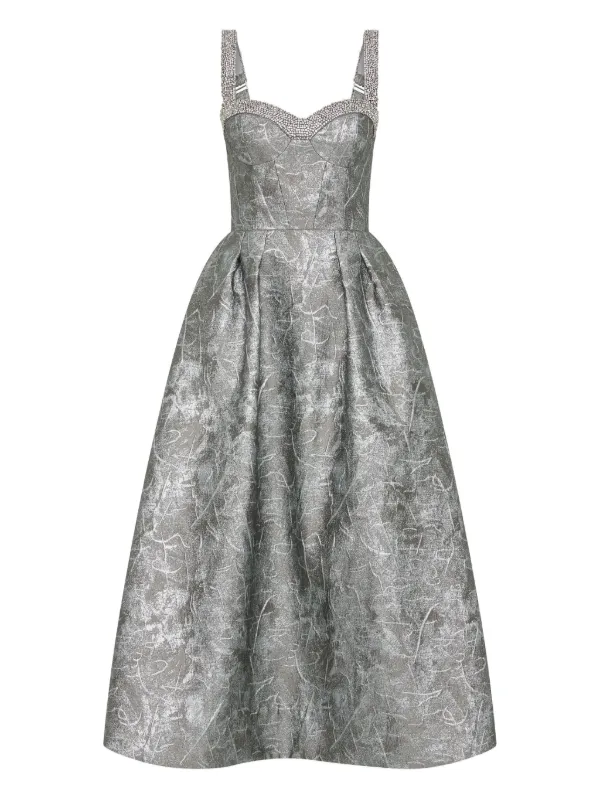 Sterling Midi Dress Silver Size 6