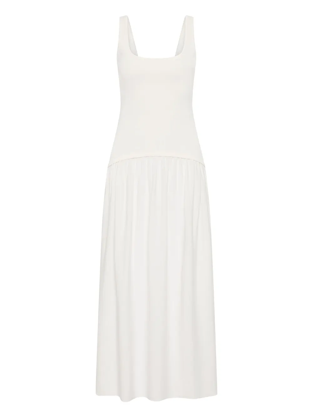 Rebecca Vallance Kristen Midi Square Neck Dress In White