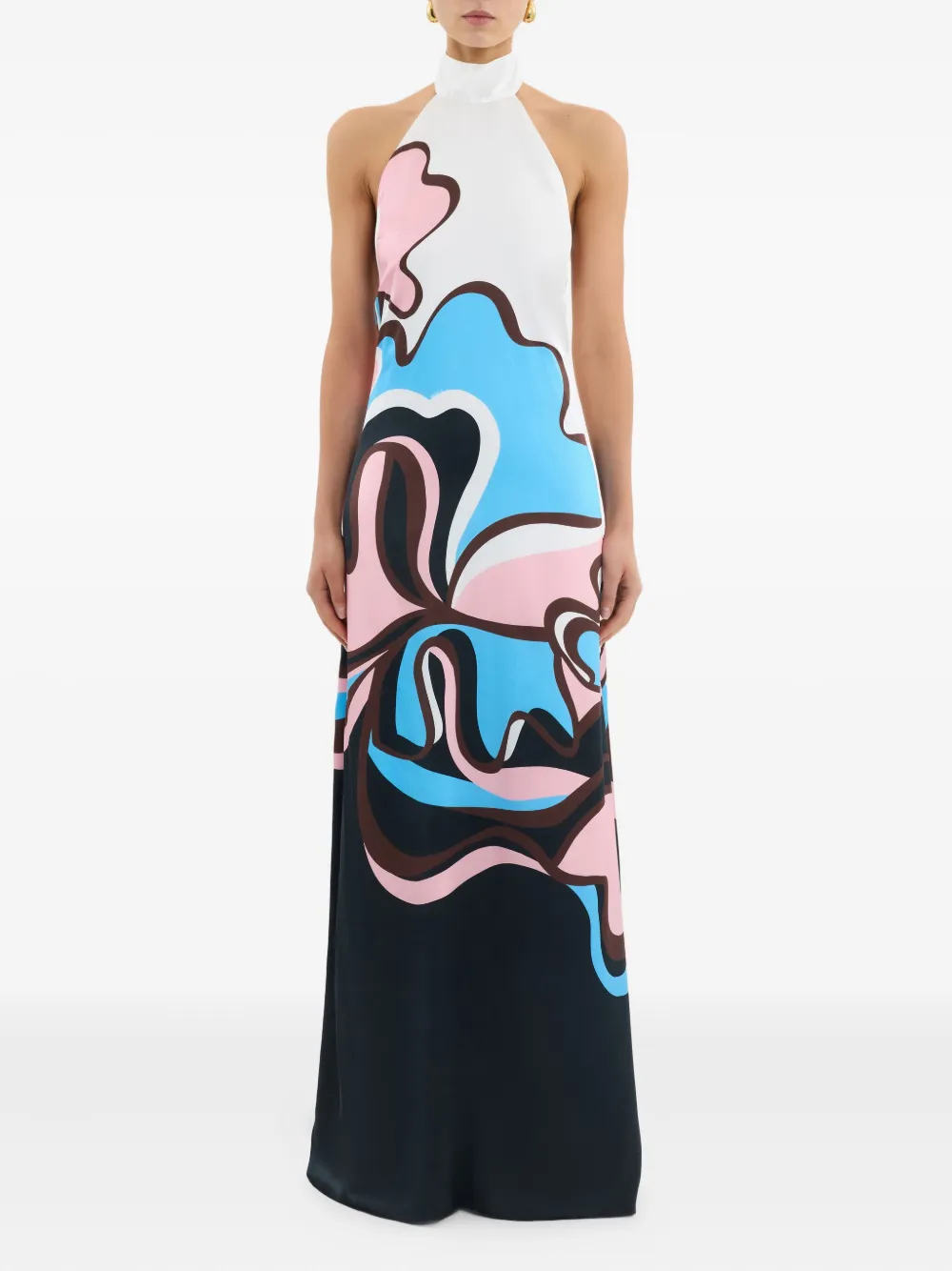 Rebecca Vallance Maxi-jurk met halternek - Blauw