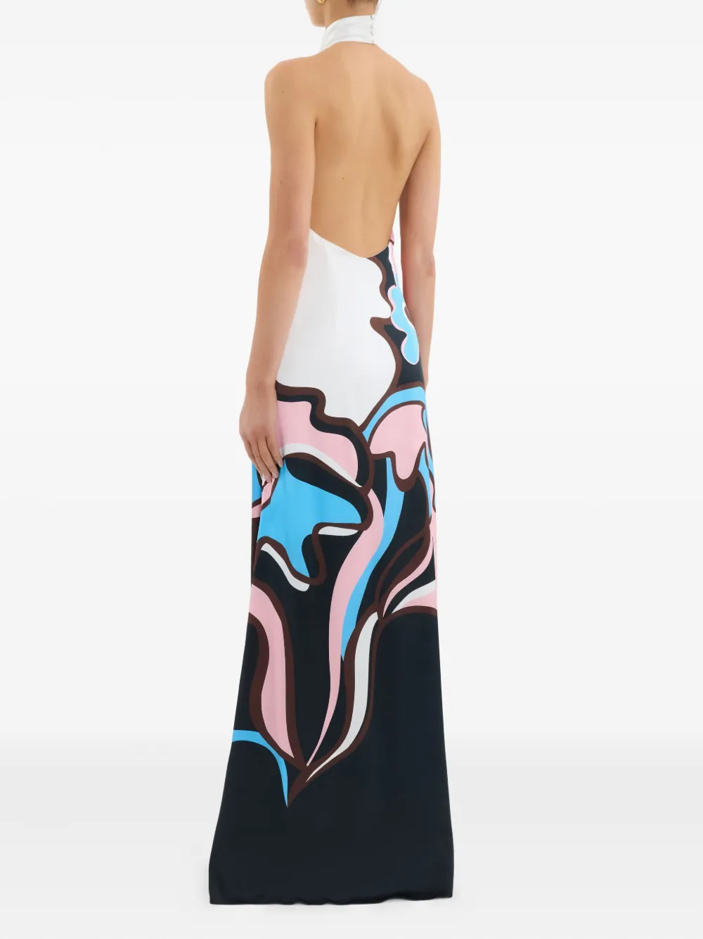 Rebecca Vallance Maxi-jurk met halternek Blauw