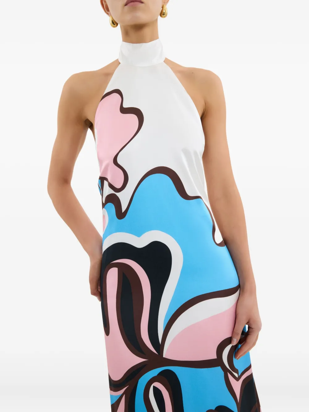 Rebecca Vallance Maxi-jurk met halternek Blauw