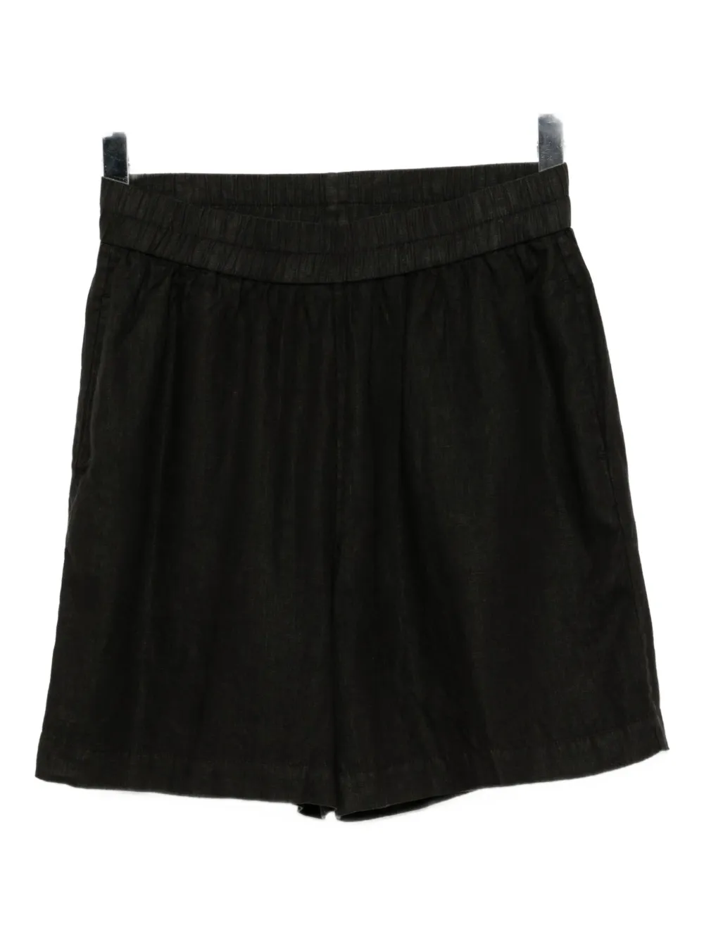 James Perse Linen Shorts In Black
