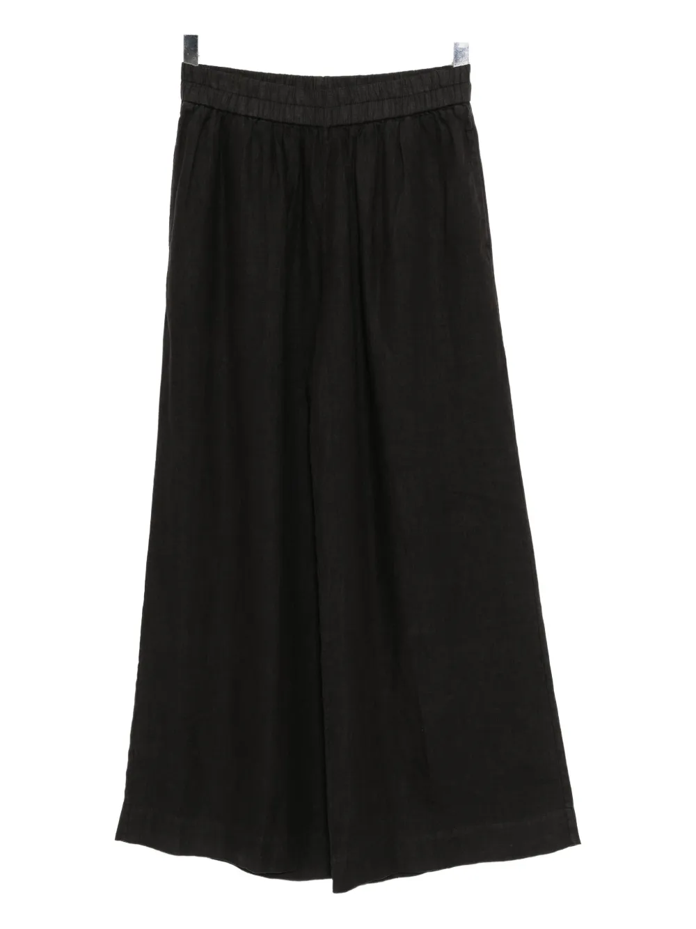 James Perse Linen Wide-leg Trousers In Black