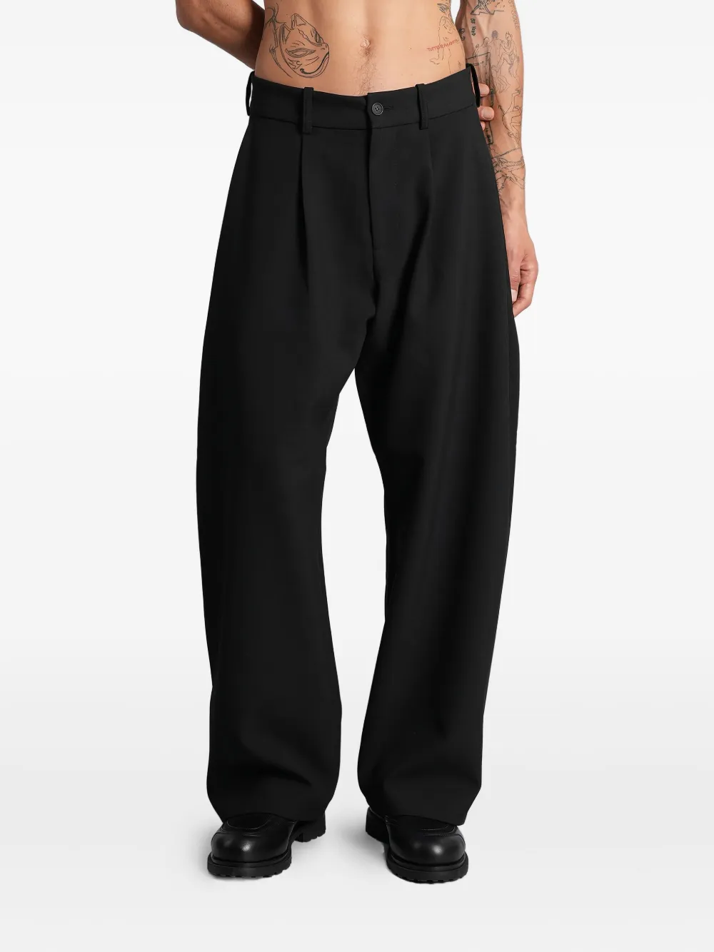 _j.l-a.l_ Pleated Pocket Trousers In Black