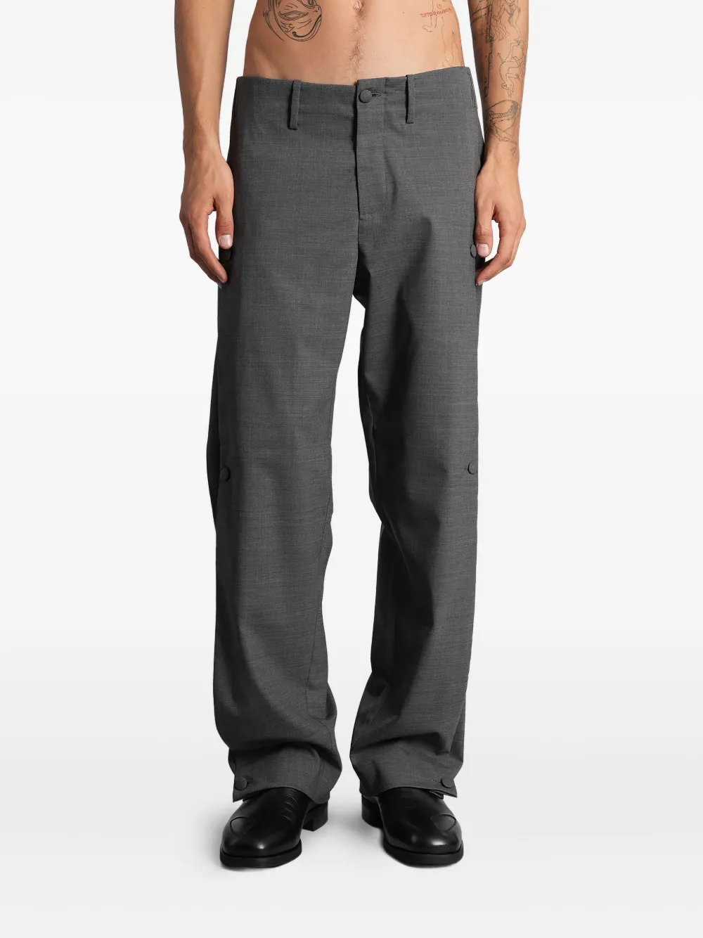 _J.L-A.L_  button-detail trousers | Grey | Image 1