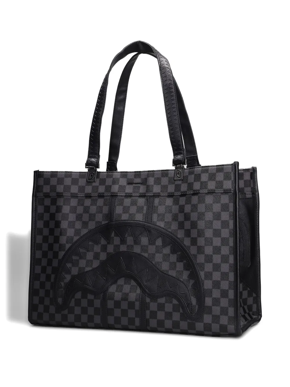  Sprayground Checked Tote Bag - Grey 