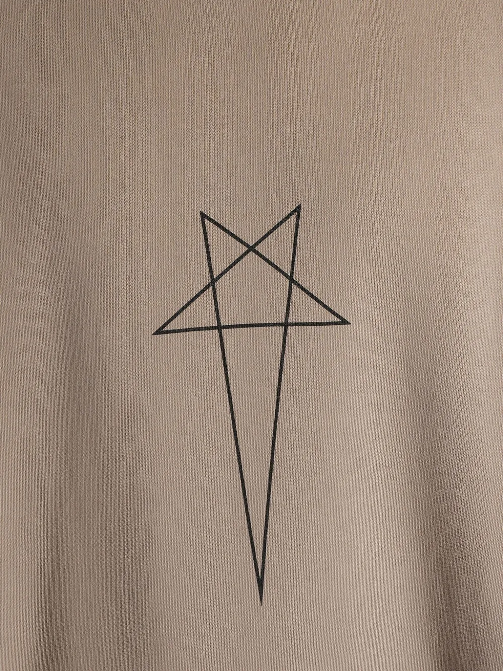 Rick Owens Drkshdw Graphic-print Raw-cut T-shirt In Neutral