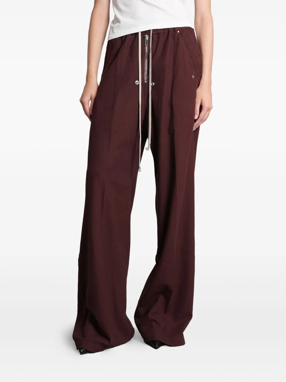 Rick Owens DRKSHDW zip drawstring trousers | Pink | Image 1