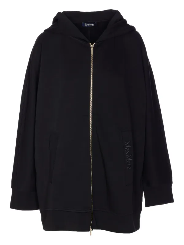 ★美品★マックスマーラ S MaxMara フーデッドコート★ S Max Mara フーデッド コート | ブラック | FARFETCH JP