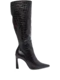 ANGEL ALARCON 95mm crocodile-effect zip-detail boots - Black