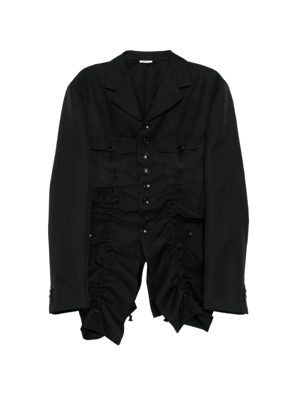 Comme des Garçons Homme Plus Giacca con ruches - Nero