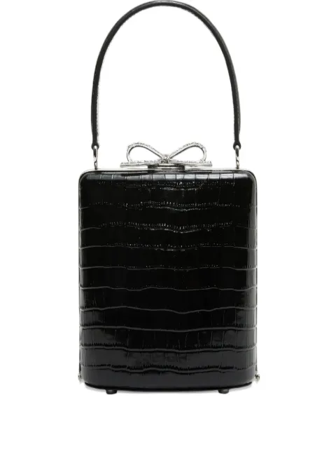 Self-Portrait bow-detailing clutch bag