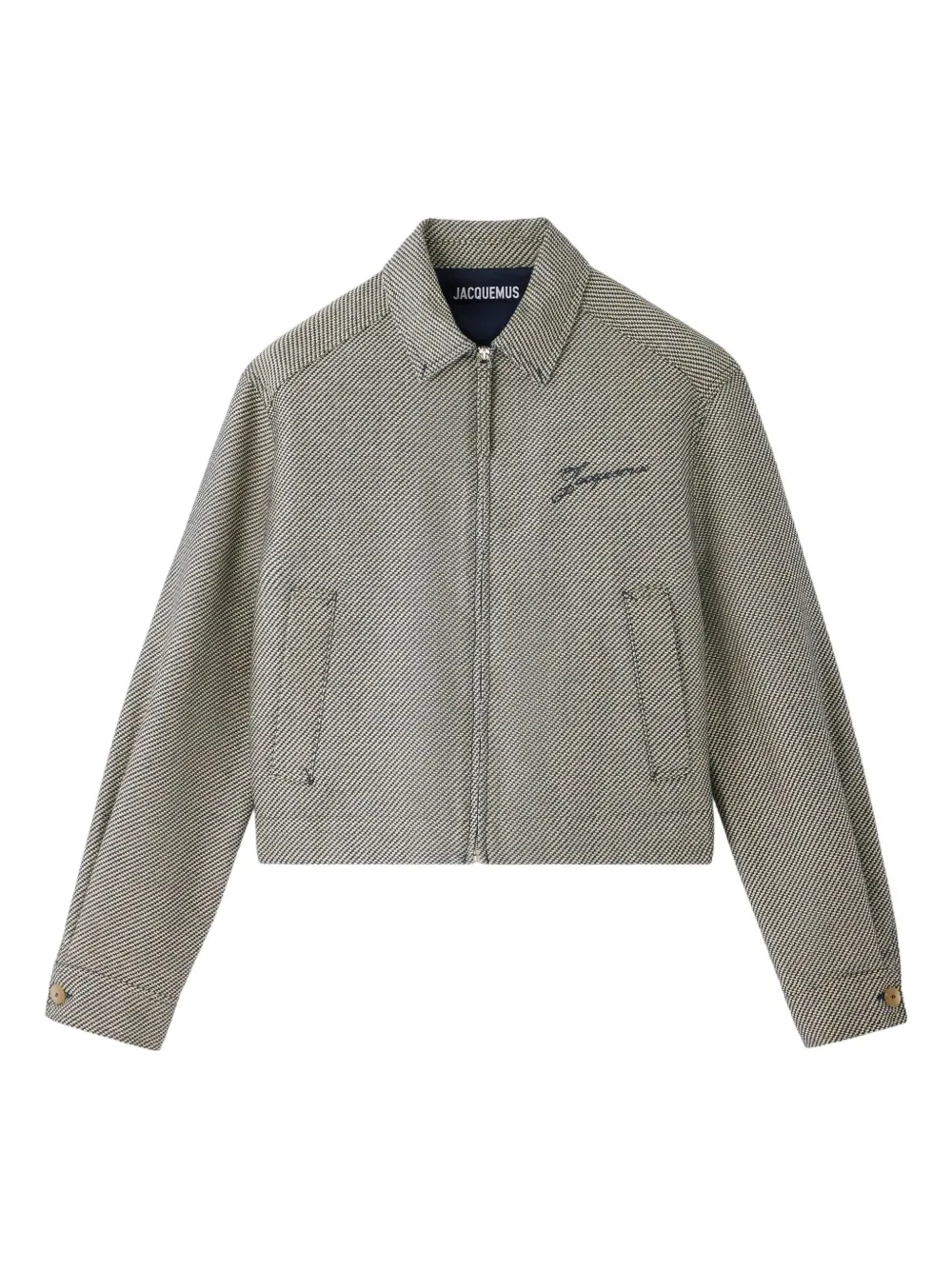 Jacquemus The Canevas de-Nîmes zip-up embroidered jacket | Blue | Image 1