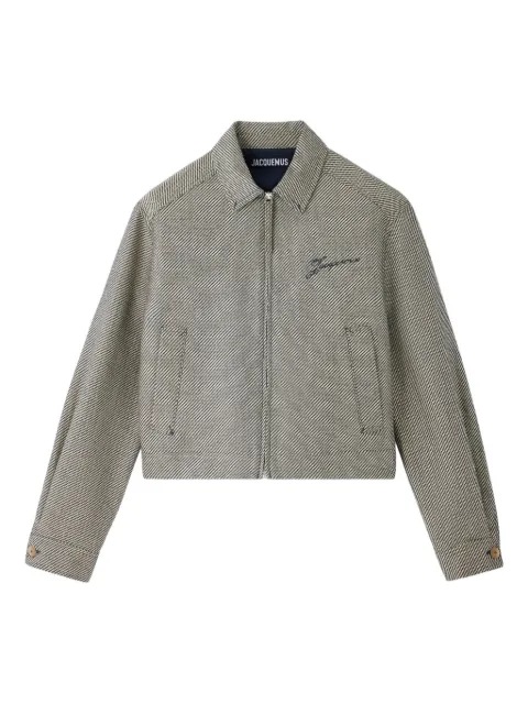 Jacquemus The Canevas de-Nîmes zip-up embroidered jacket