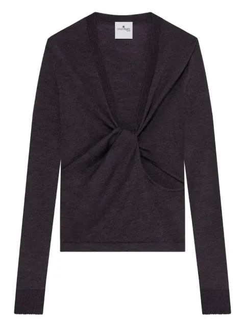 Courrèges twist-front wool top