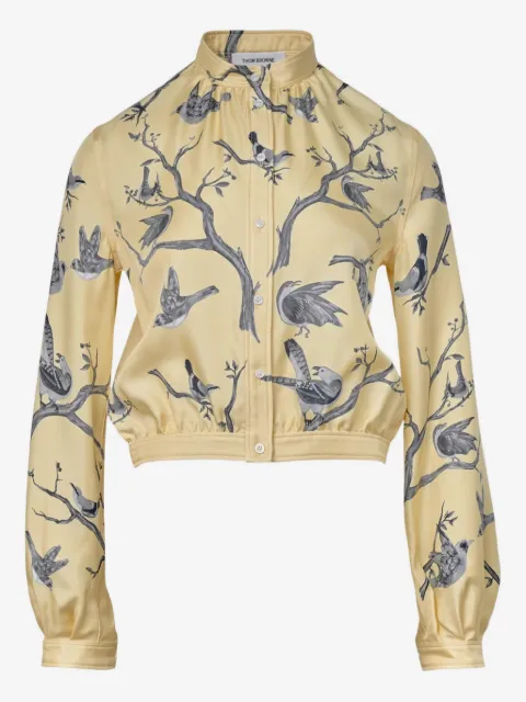 Thom Browne top con pájaros estampados