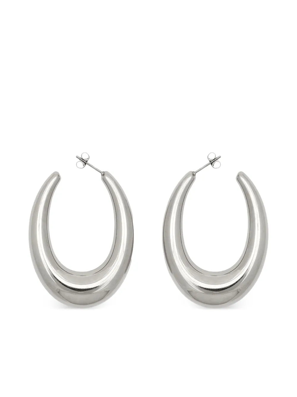 The Good Statement Orbit Hoop Earrings In Silver