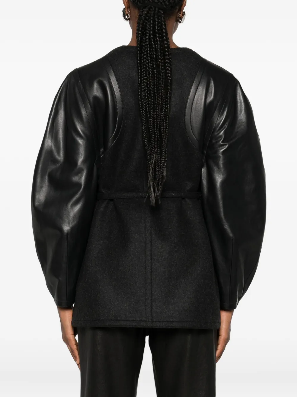 Fendi Women Wool Midi Coat In Black