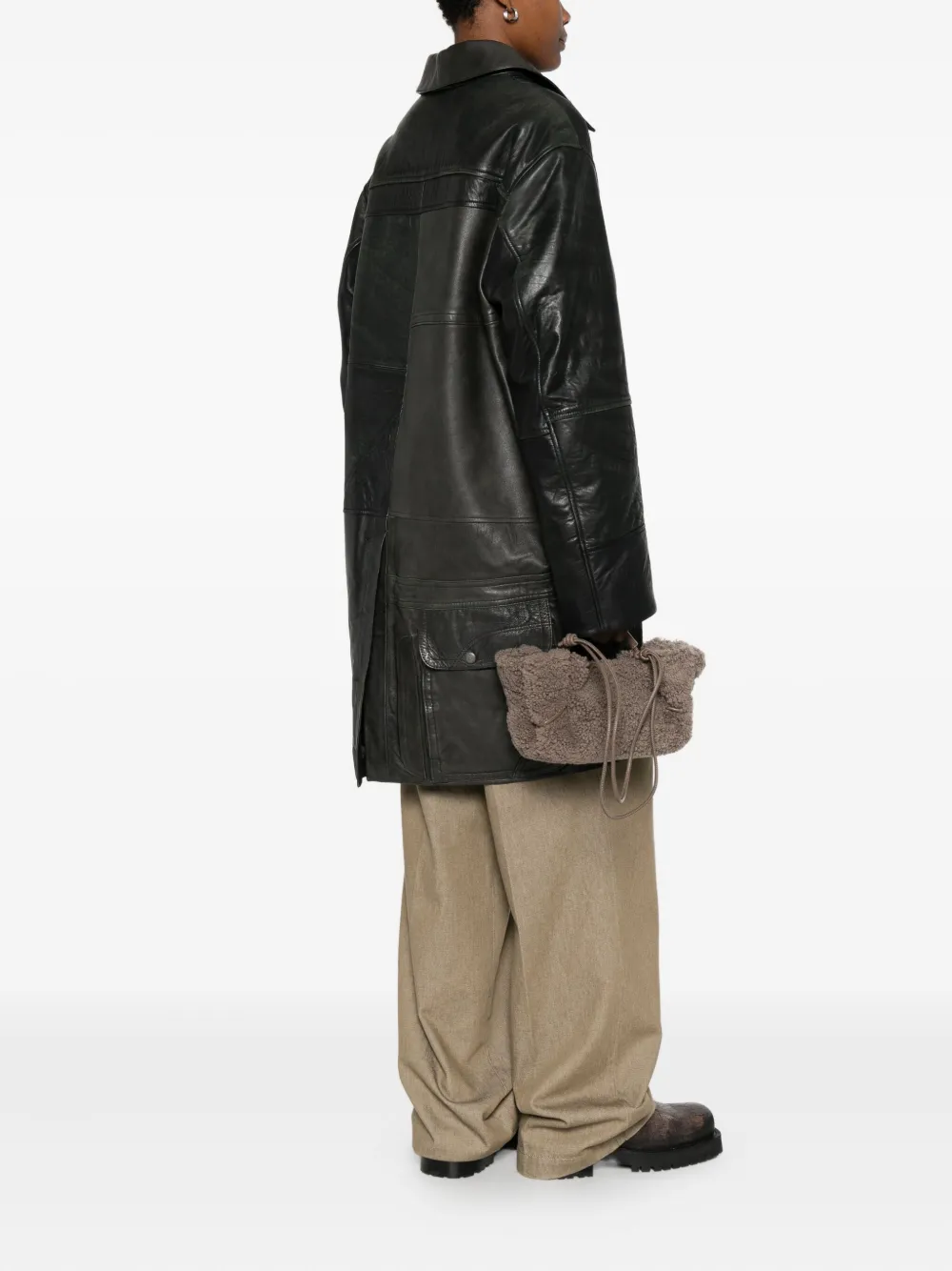 Hereu Shopper met gevlochten handgreep - Beige