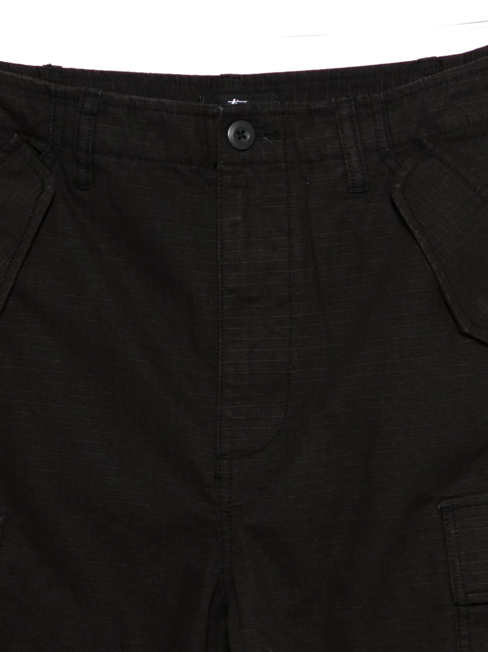 Stussy Black Cotton Ripstop Trousers In Black