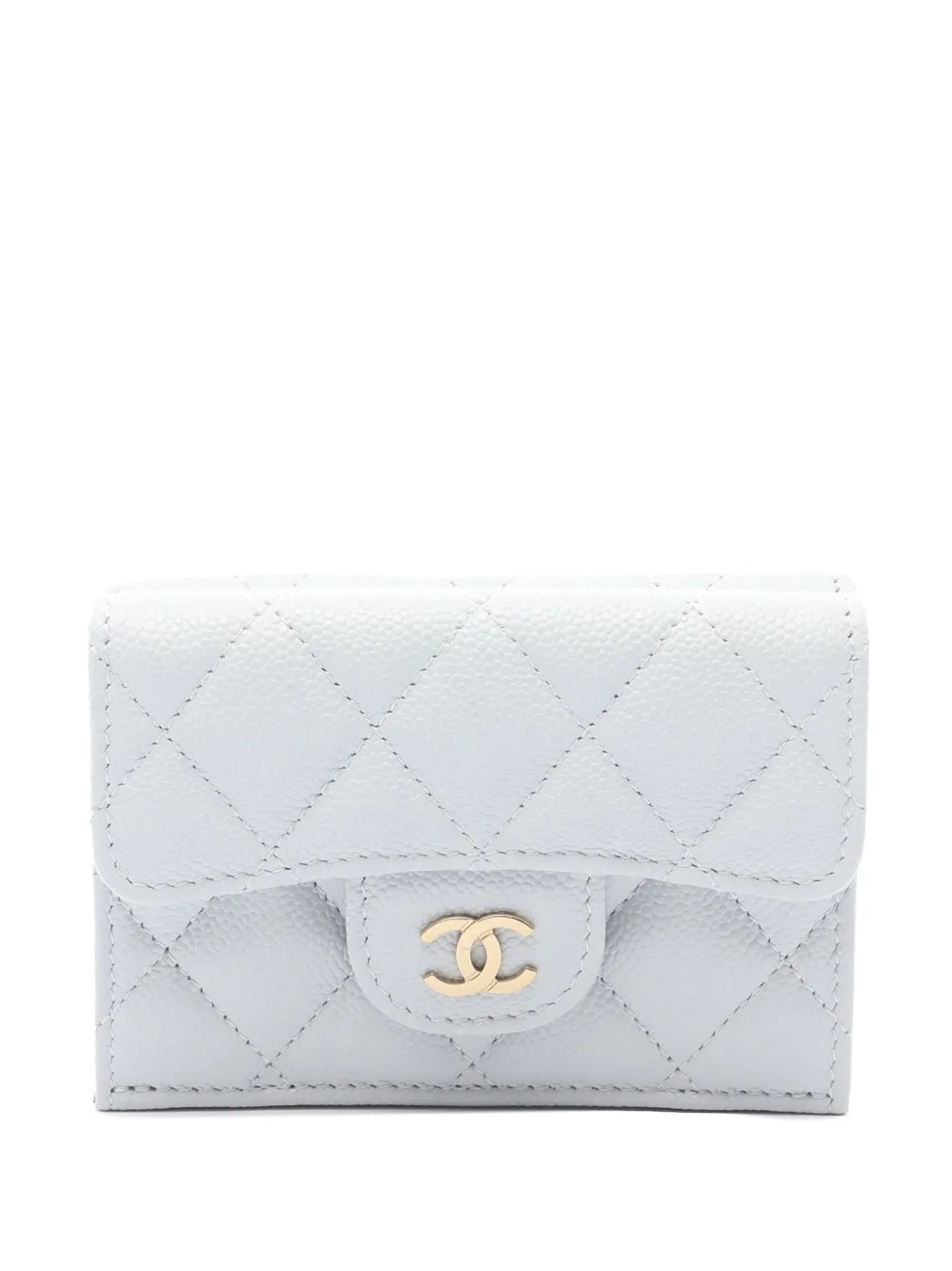 CHANEL Pre-Owned 2021-2025 ココマーク マトラッセ キャビア コンパクト フラップウォレット スモール 財布 - CHANEL Pre-Owned 2021-2025 ココマーク マトラッセ キャビア コンパクト フラップウォレット スモール 財布 -