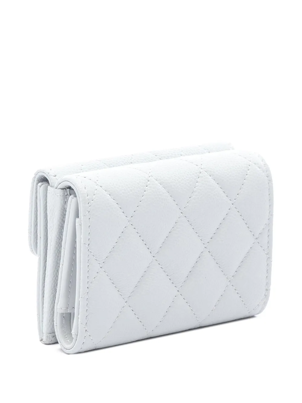 CHANEL Pre-Owned 2021-2025 CC Quilted Caviar Compact Flap Wallet small wallets | Image 2