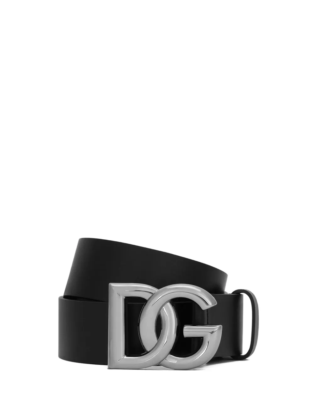 Dolce & Gabbana DG logo leather belt - Zwart