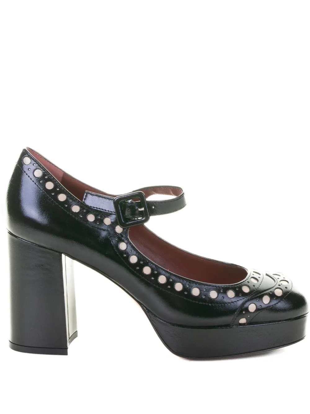 Roberto Festa 80mm leather platform pumps Black