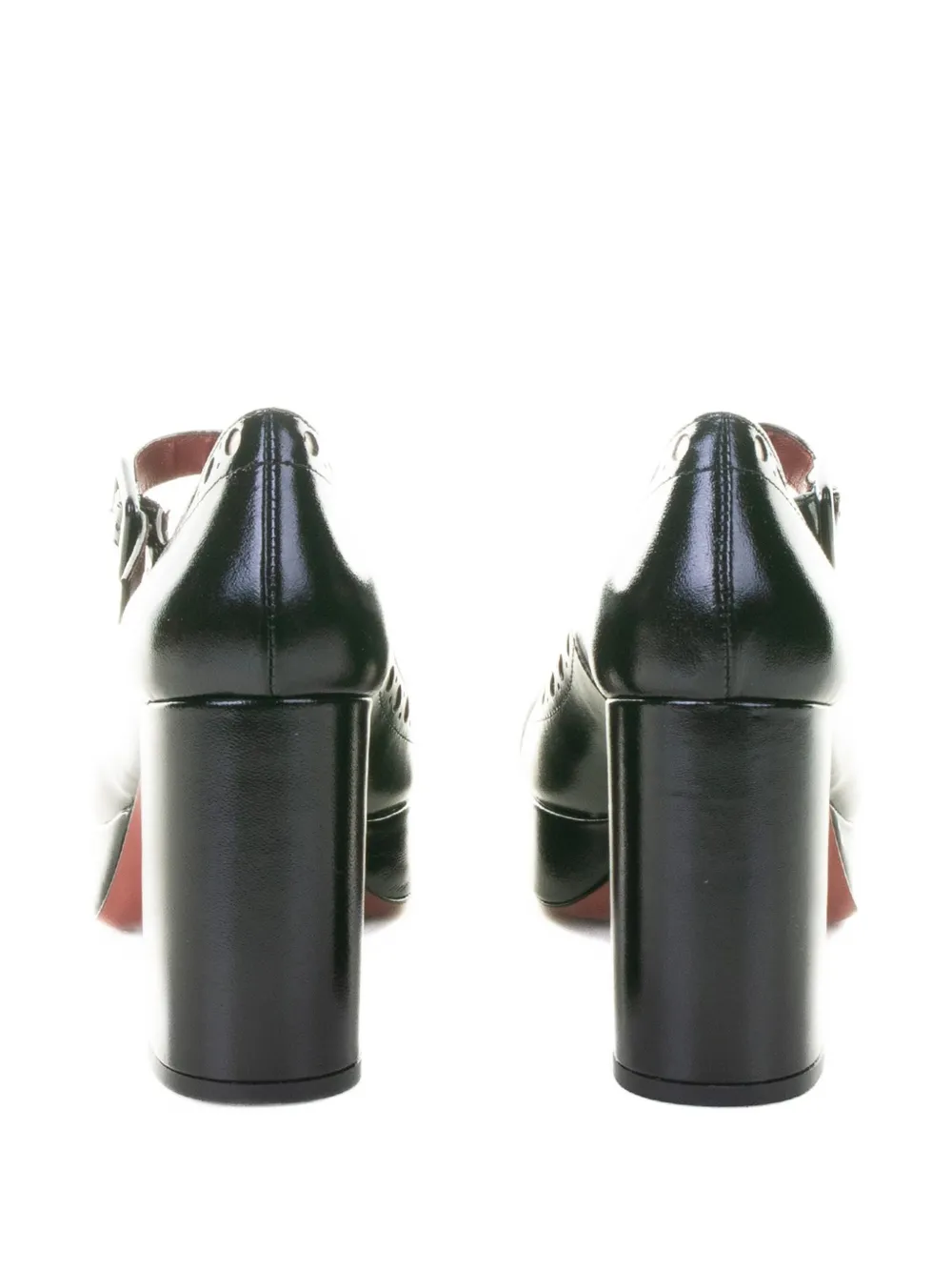 Roberto Festa 80 mm leren pumps met plateauzool Zwart