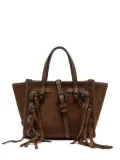 GIANNI CHIARINI tassel-embellished suede tote bag - Brown
