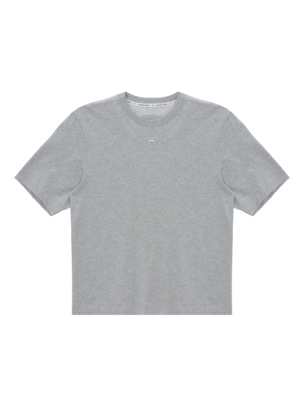 Marine Serre Moon-logo Cotton T-shirt In Gray