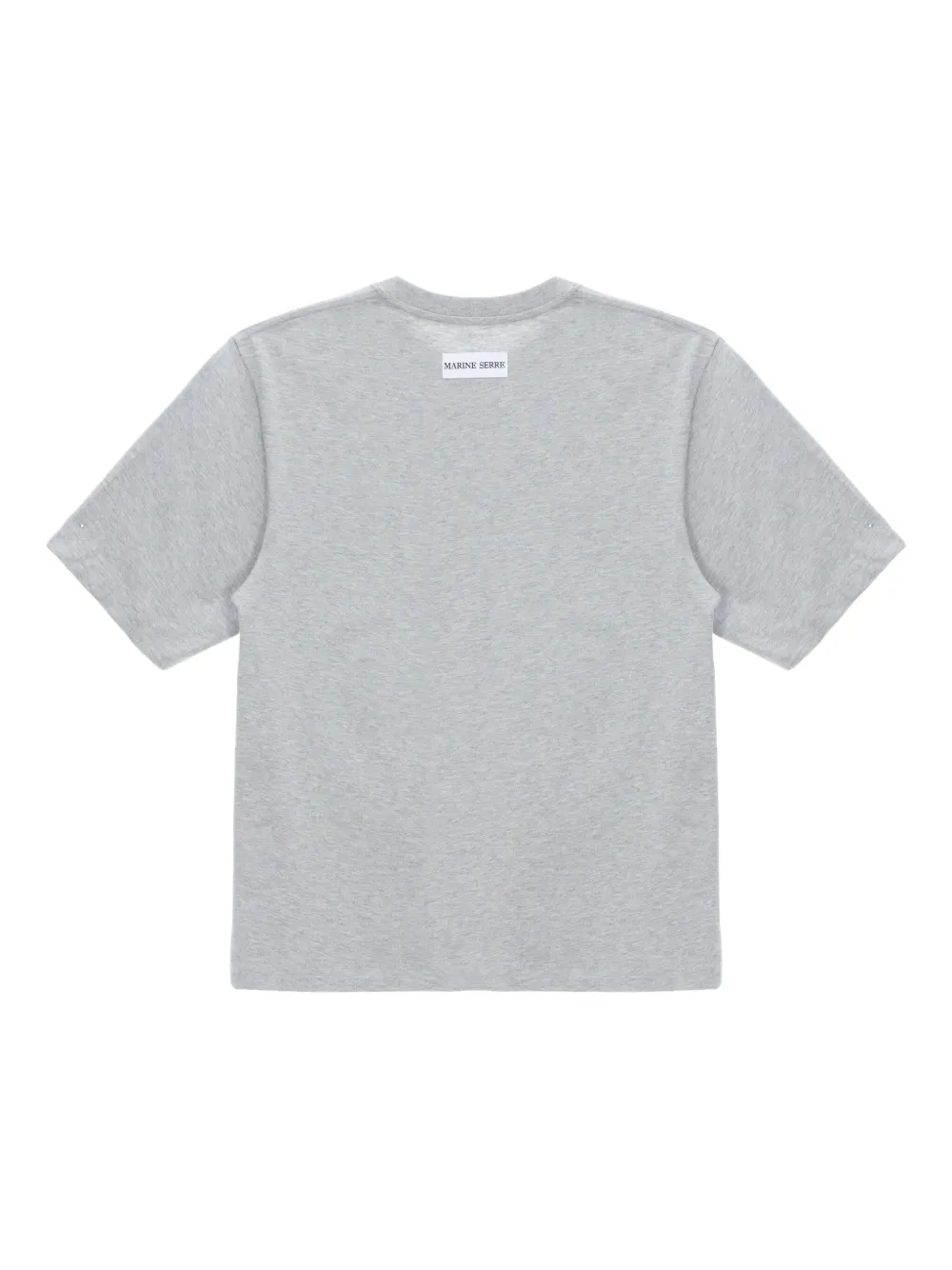 Marine Serre Katoenen T-shirt met logo Grijs
