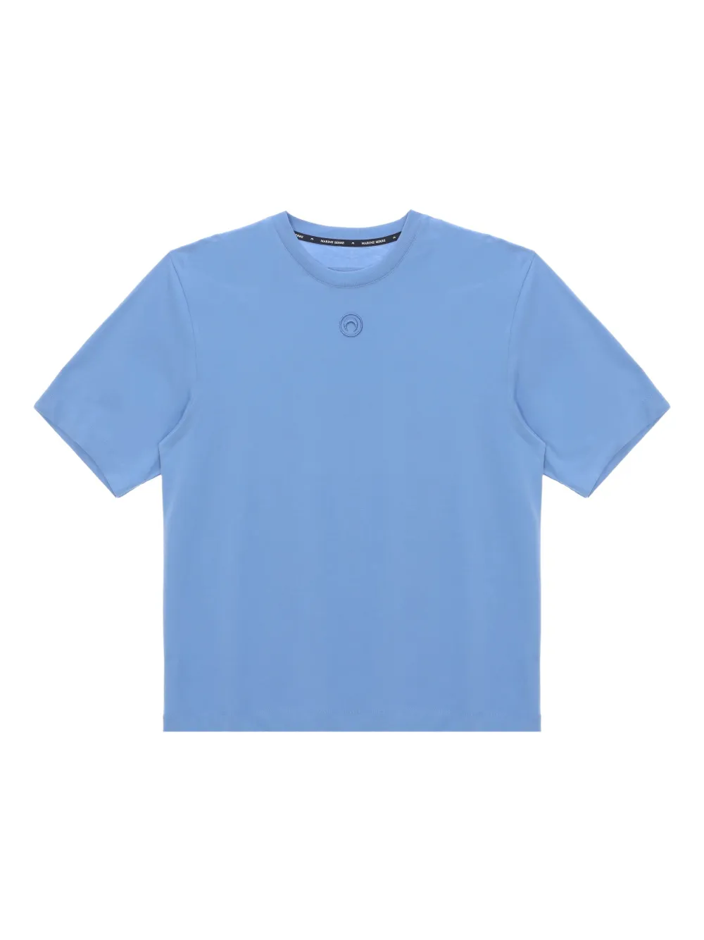 Marine Serre moon-logo cotton T-shirt | Blue | Image 1