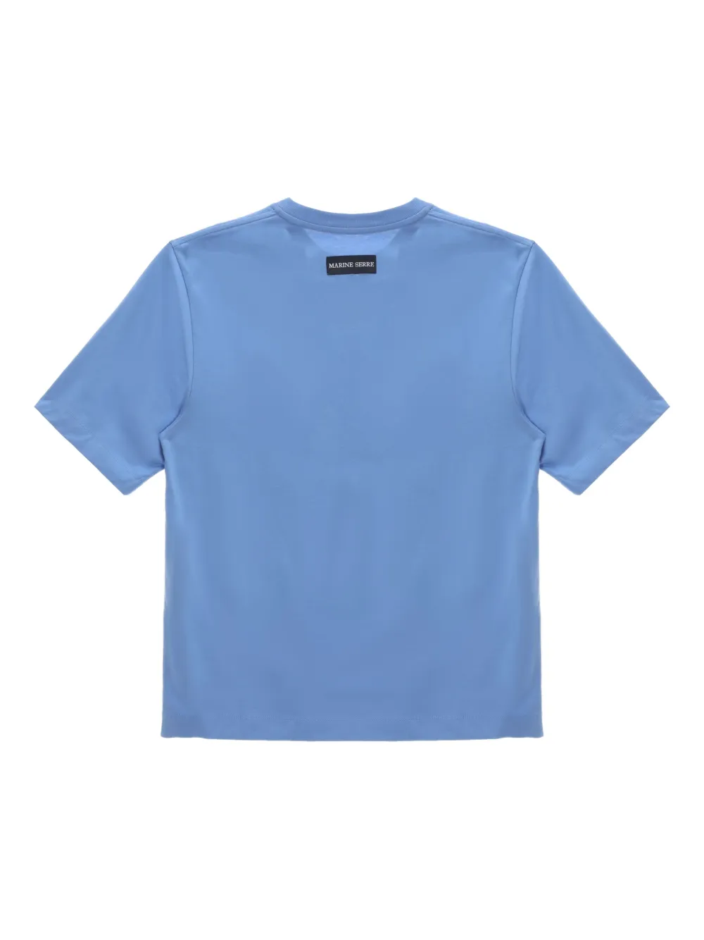 Marine Serre Katoenen T-shirt met logo Blauw