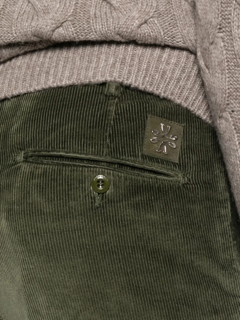 Jacob Cohen Green Cotton Carrot Scott Pants In Green
