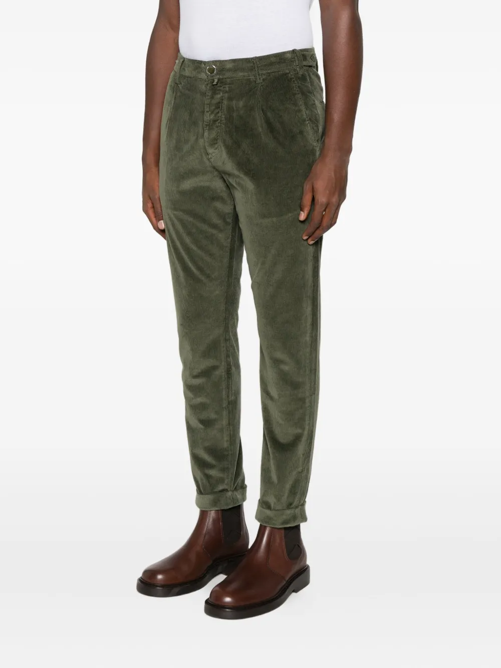 Jacob Cohen Green Cotton Carrot Scott Pants In Green
