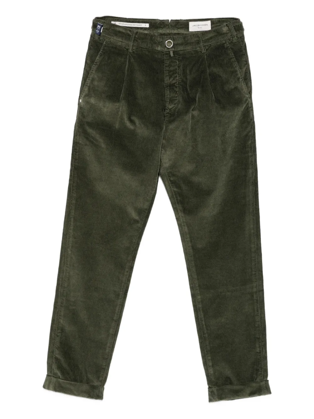 Jacob Cohen Green Cotton Carrot Scott Pants In Green