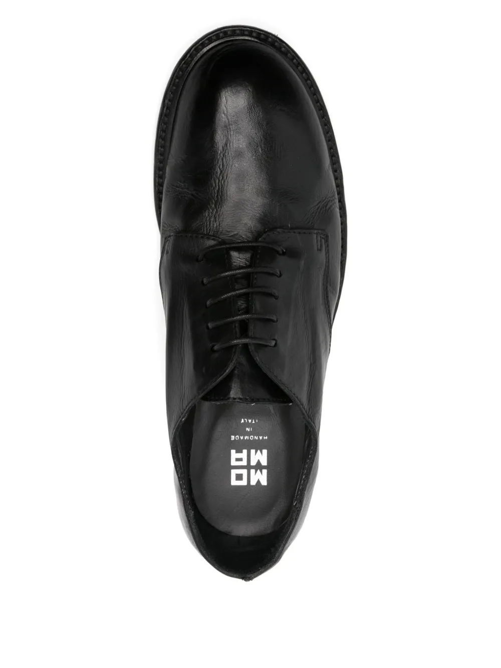 Moma Leren veterschoenen Zwart
