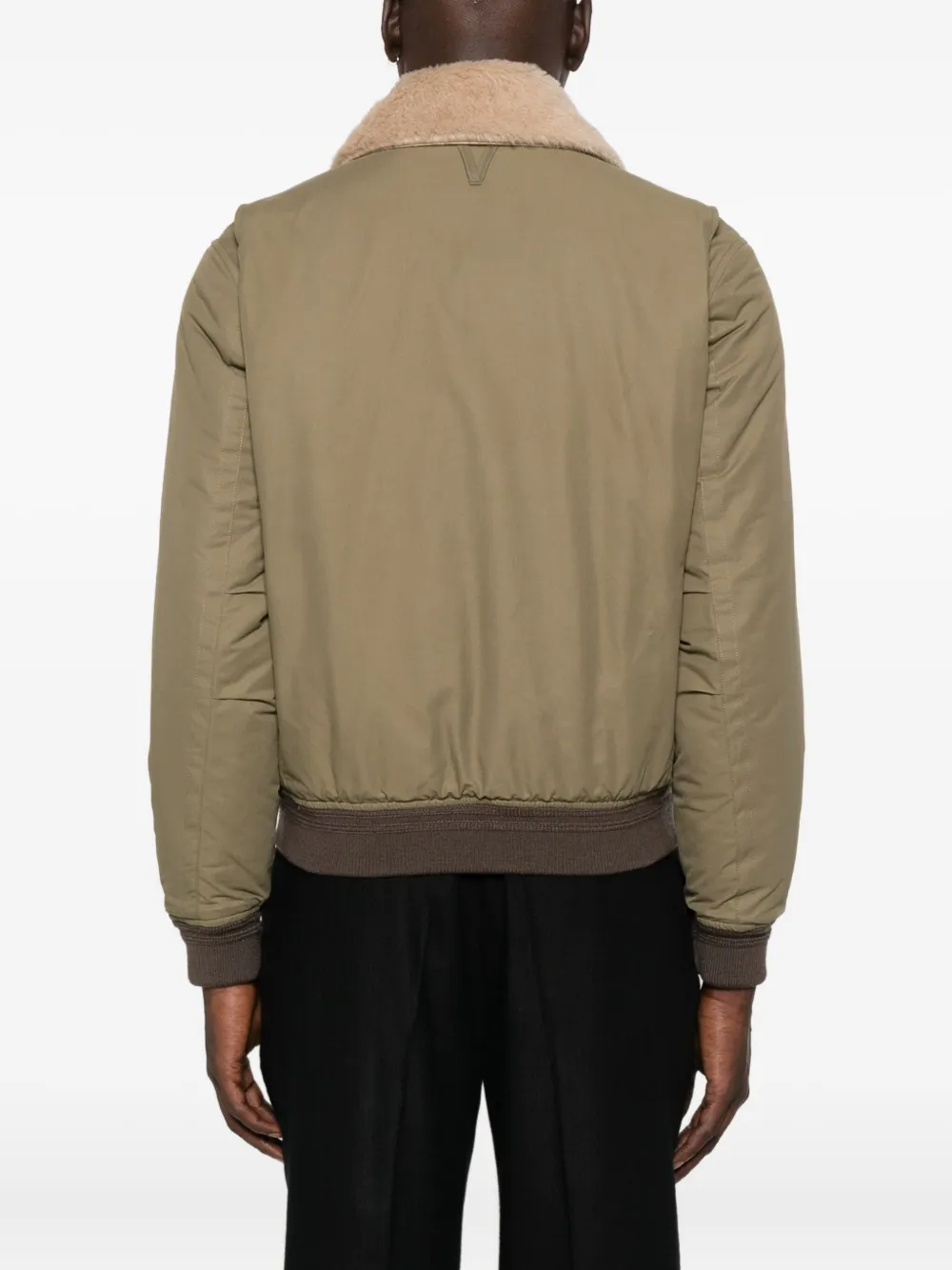 Valstar Faux-fur Collar Bomber Jacket In Brown
