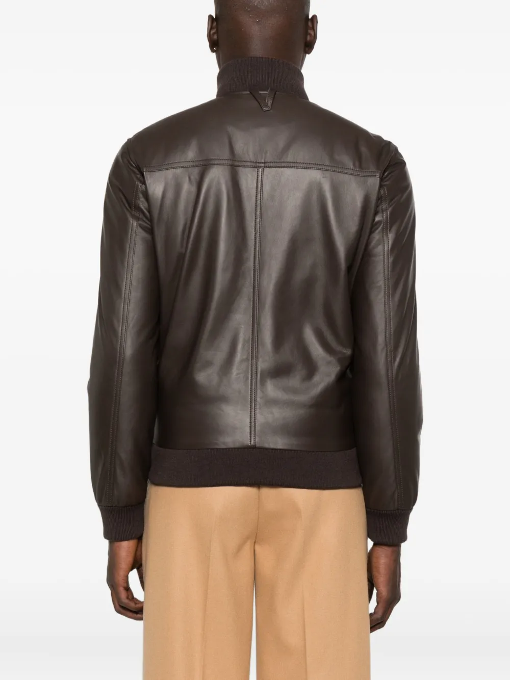 Valstar Button-fastening Flap-pocket Leather Jacket In Brown