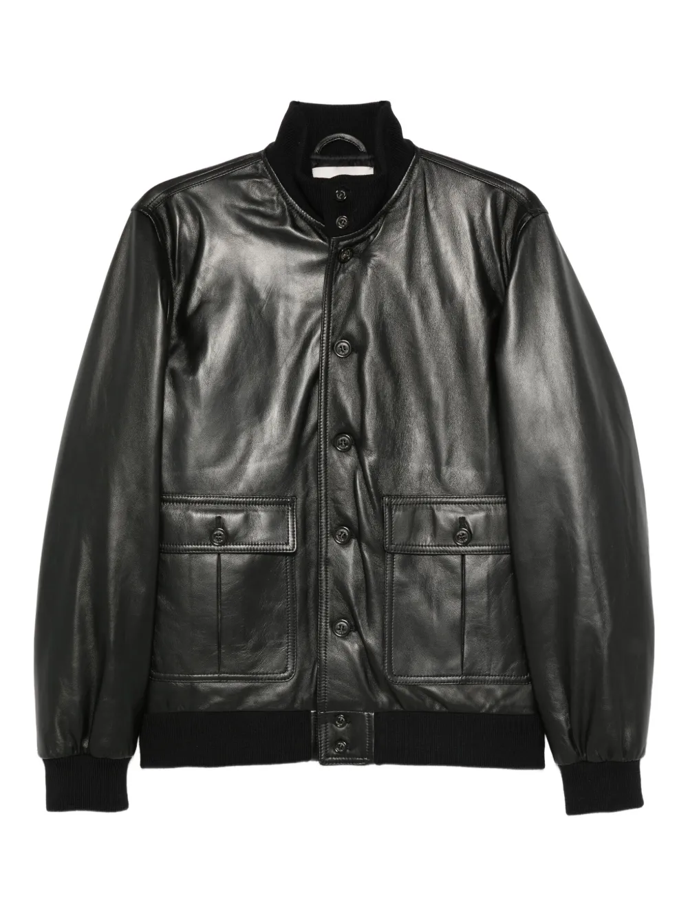 Valstar flap-pocket leather jacket | Black | Image 1