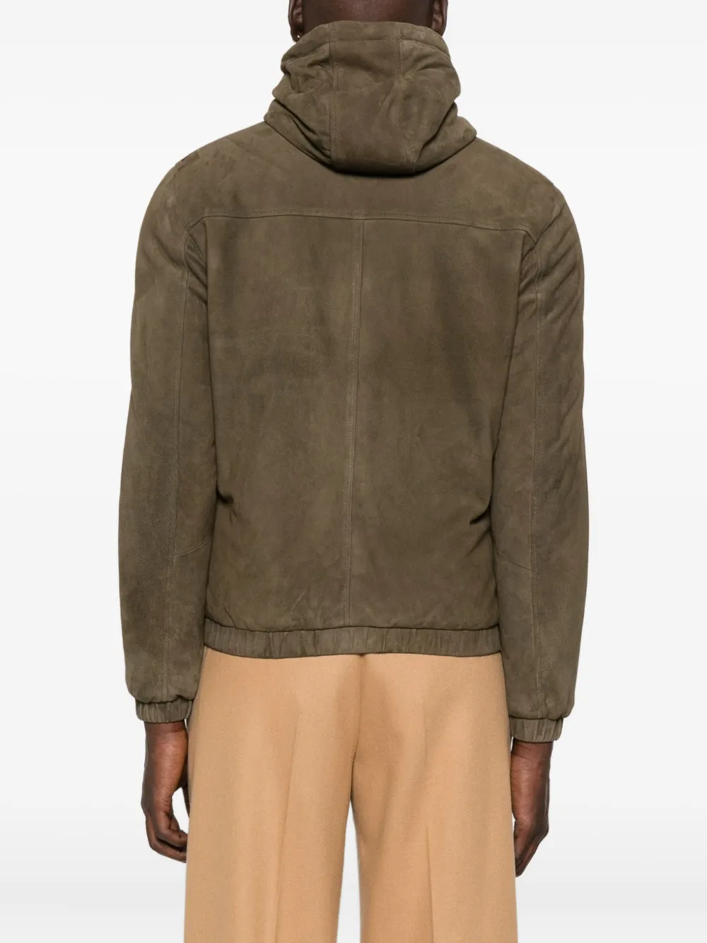 Valstar Hooded Suede Jacket In Brown