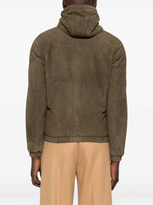Valstar Hooded Suede Jacket | Green | FARFETCH OM