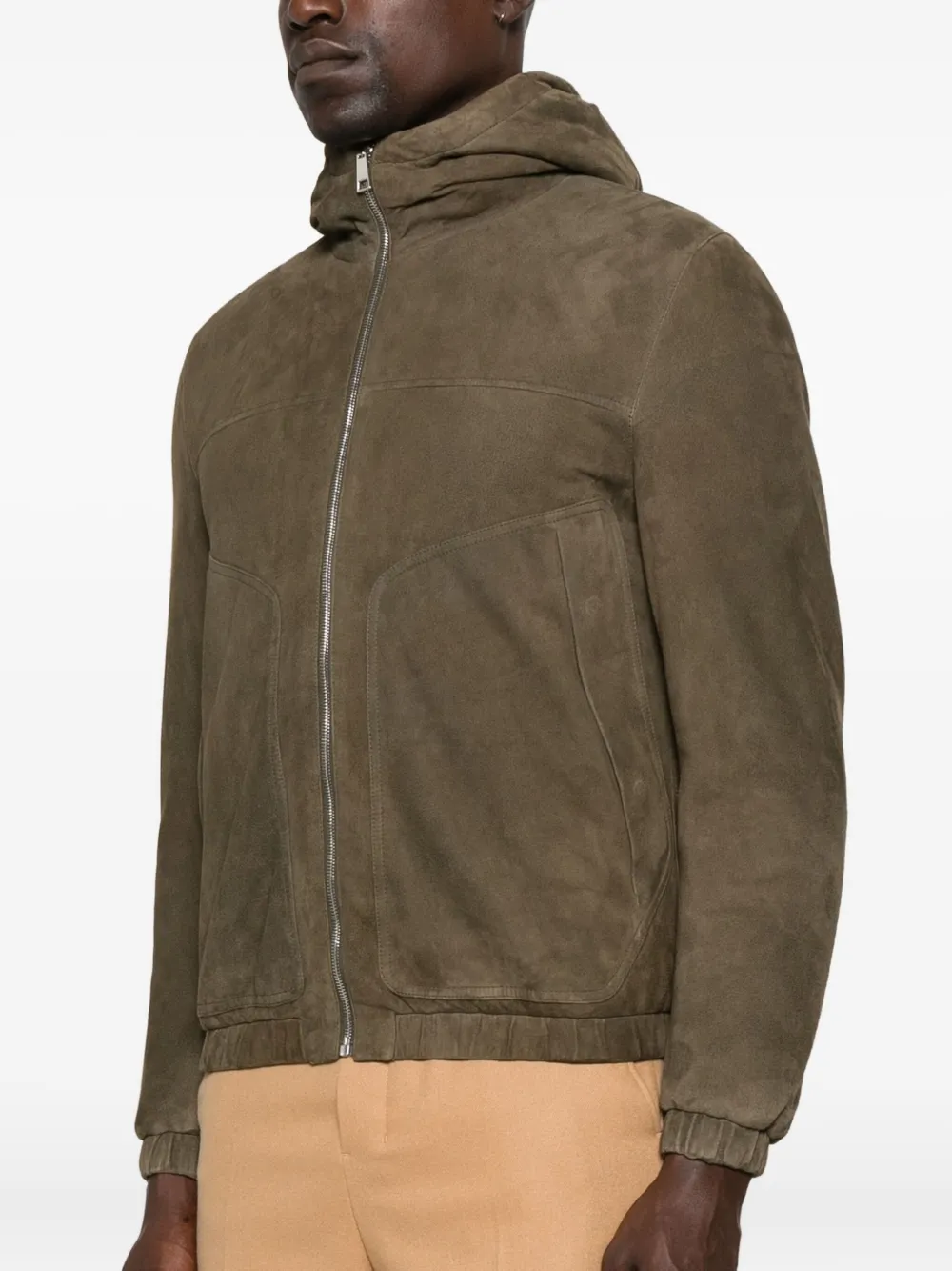 Valstar Hooded Suede Jacket In Brown