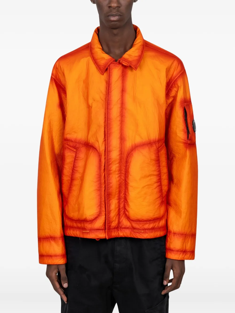 C.P. Company Feltro Bi-Film quilted-panel jacket | Orange | Image 1