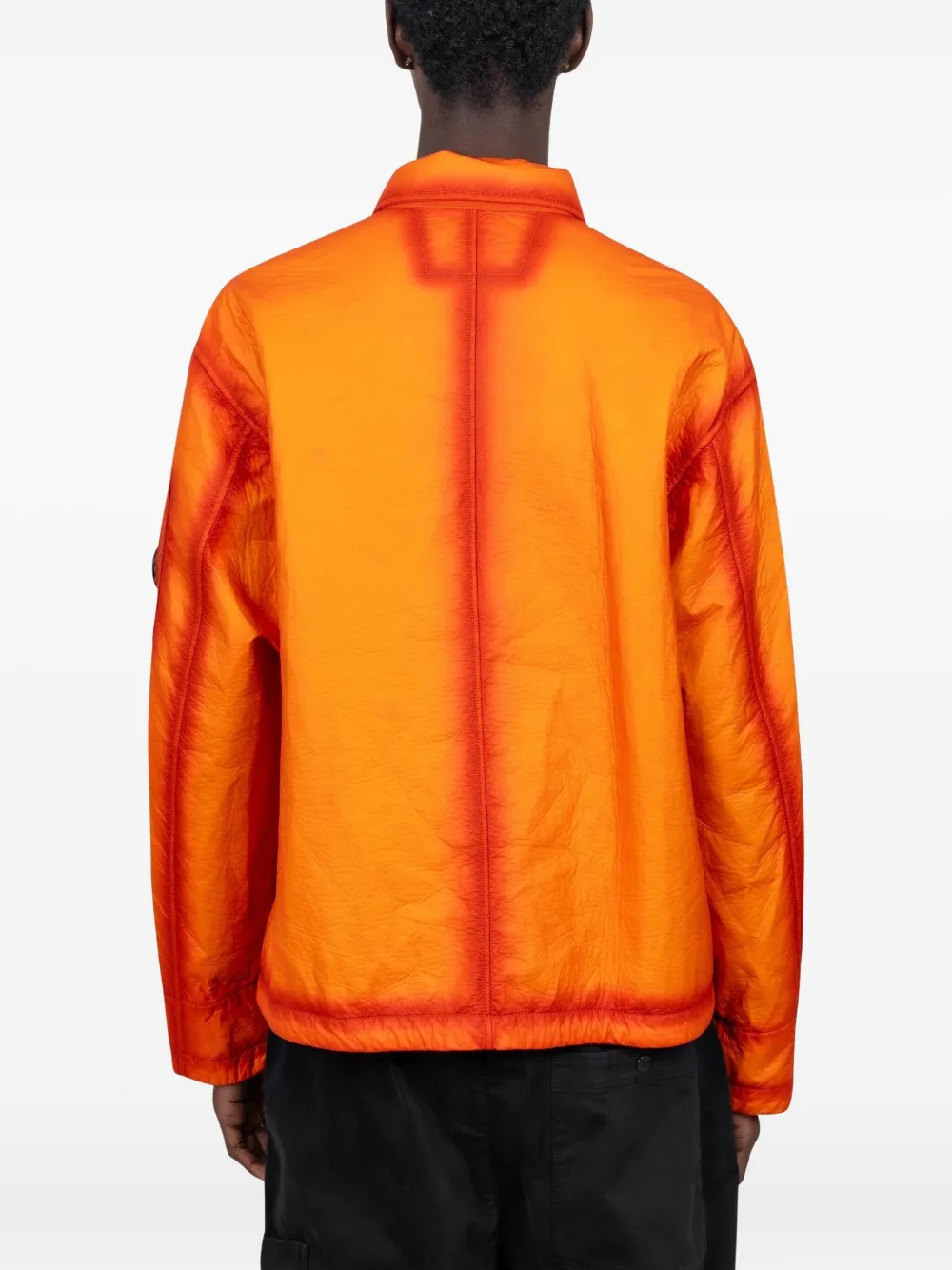 C.p. Company Feltro Bi-film Quilted-panel Jacket In Orange