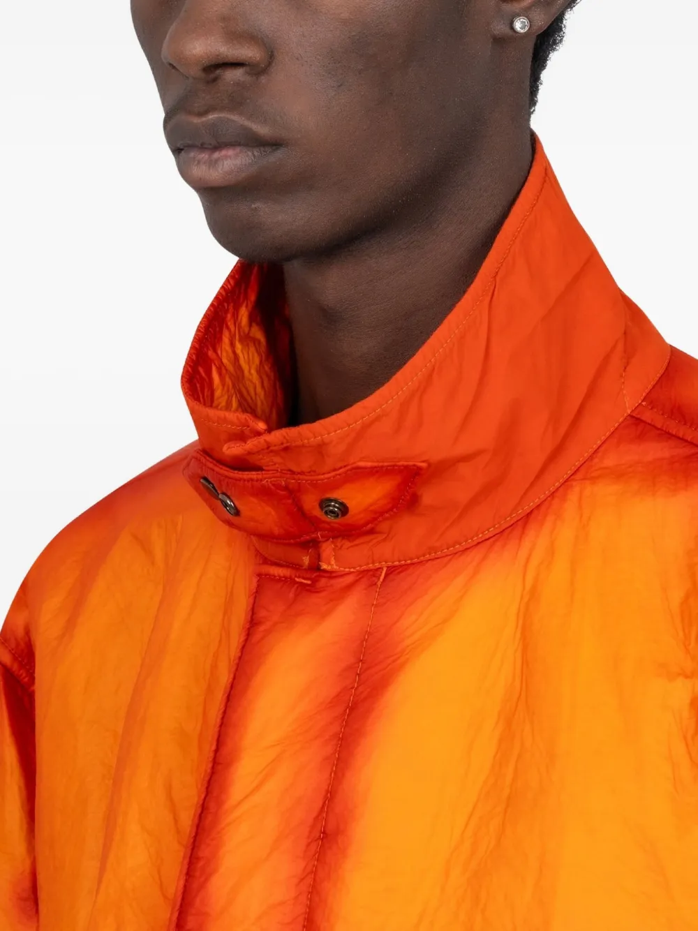 C.p. Company Feltro Bi-film Quilted-panel Jacket In Orange