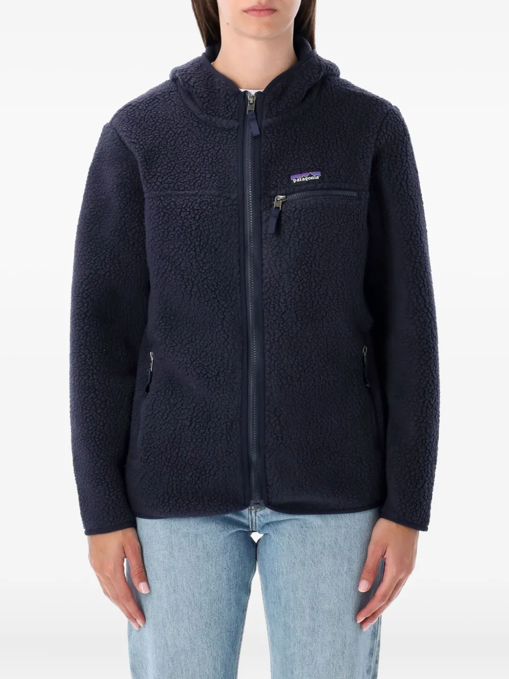 Patagonia hooded fleece jacket | Blue | Image 1